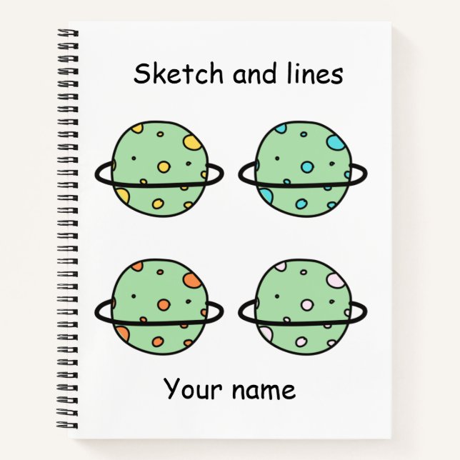 Benutzerdefinierte Skizze und Linien niedliche Uni Notizbuch (Vorderseite)