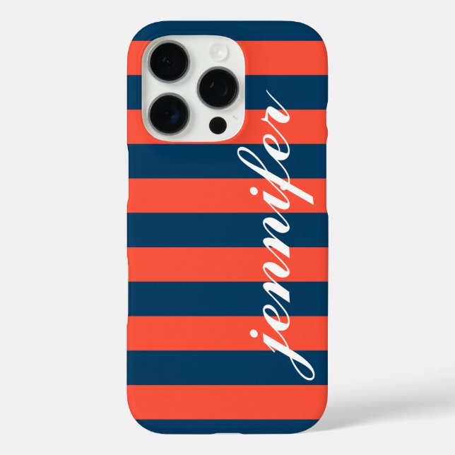 benutzerdefinierte Skriptmonogramm für Korallenrot Case-Mate iPhone Hülle (Rückseite)