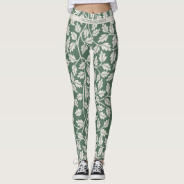 Benutzerdefinierte Smaragdgrüne Blume vor der Hoch Leggings