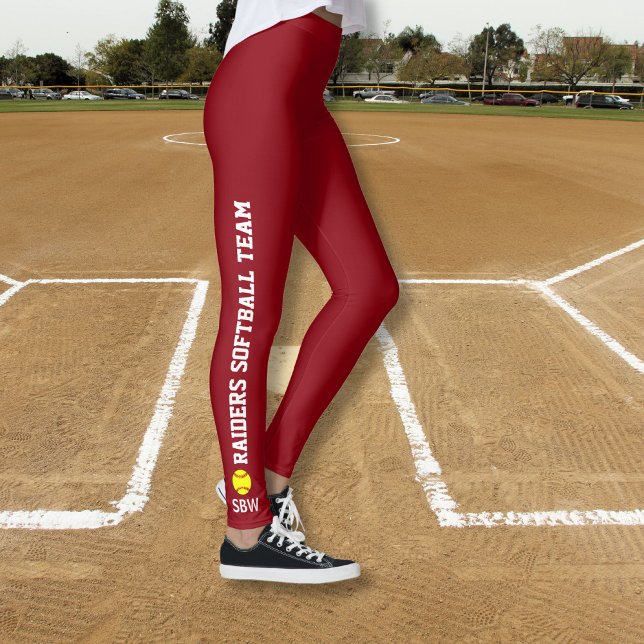 Benutzerdefinierte Softball-Leggings Teamname Mono Leggings (Von Creator hochgeladen)