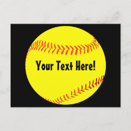 Benutzerdefinierte Softball-Postkarte Postkarte