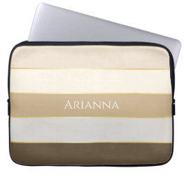 Benutzerdefinierte Sommerfarben-Farbblockstreifen Laptopschutzhülle
