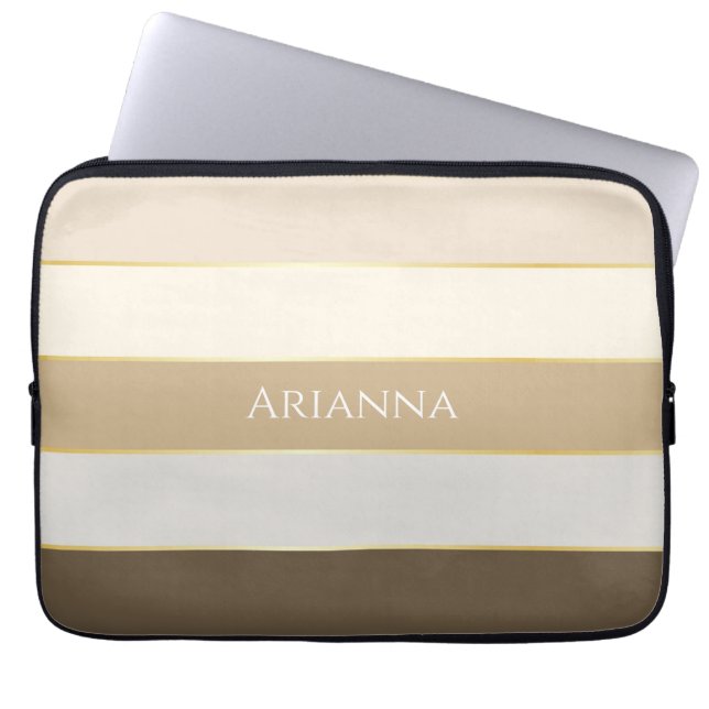 Benutzerdefinierte Sommerfarben-Farbblockstreifen Laptopschutzhülle (Vorderseite)