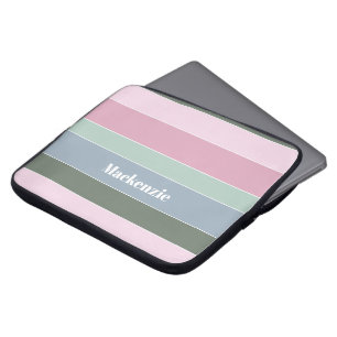 Benutzerdefinierte Sommerfarben-Farbblockstreifen Laptopschutzhülle