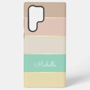 Benutzerdefinierte Sommerfarben-Farbblockstreifen Samsung Galaxy Hülle