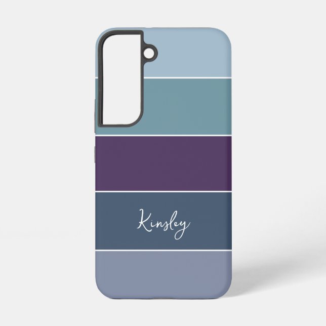 Benutzerdefinierte Sommerfarben-Farbblockstreifen Samsung Galaxy Hülle (Rückseite)