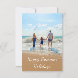 Benutzerdefinierte Sommerferienkarte für Ihr Foto Einladung