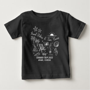 Benutzerdefinierte Sommerstrand-Trip Gruppen-Shirt Baby T-shirt