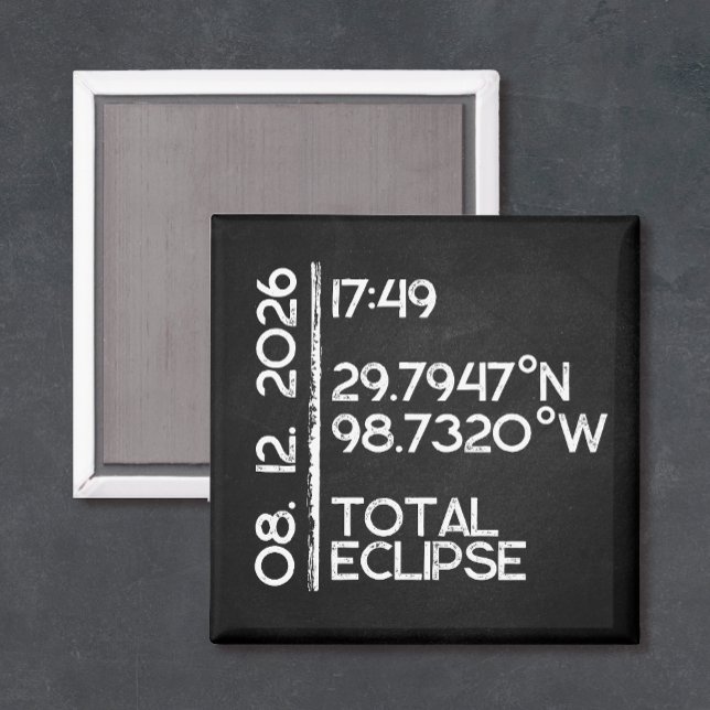 Benutzerdefinierte Sonnenfinsternis 2026 Magnet (Solar eclipse magnet souvenir)