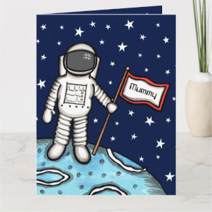 Benutzerdefinierte Spaceman-Astronaut-Kosmonaut-Mu Karte