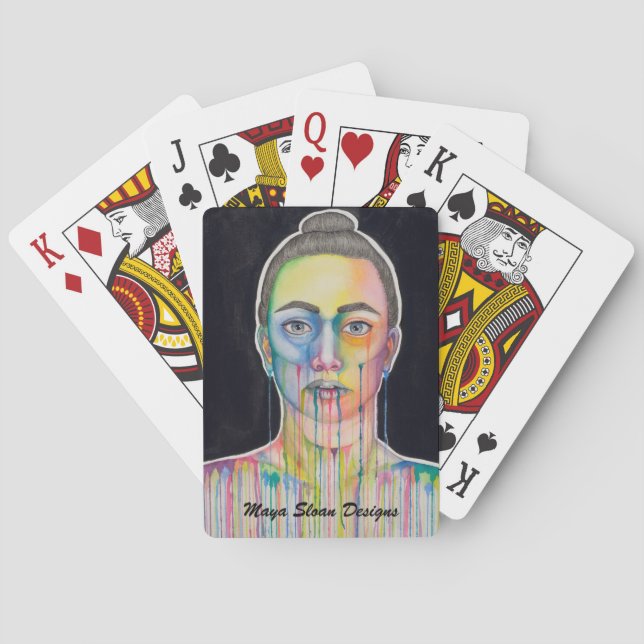 Benutzerdefinierte Spielkarten mit Abstrakter Orig (Rückseite)