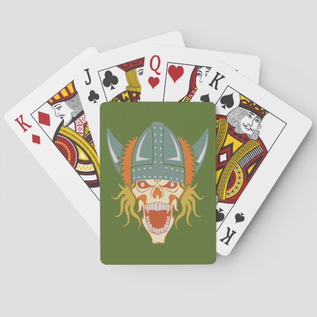 Benutzerdefinierte Spielkarten mit dem Schädel des (Rückseite)