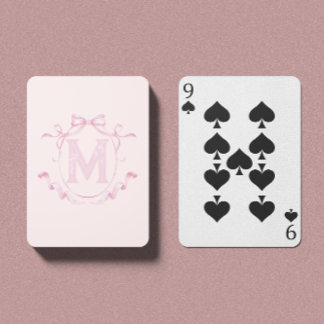 Benutzerdefinierte Spielkarten mit rosa Coquette-B