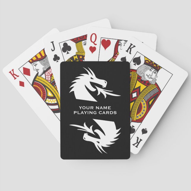 Benutzerdefinierte Spielkarten mit zwei Drachenkop (Rückseite)