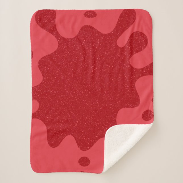 Benutzerdefinierte Splatter-Tomate-Rot-Sherpa-Deck Sherpadecke (Vorderseite)