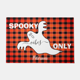 Benutzerdefinierte SPOOKVIBES NUR Fall Checked Wel Fußmatte