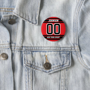 Benutzerdefinierte Sport-Button-Nadel mit schwarze Button