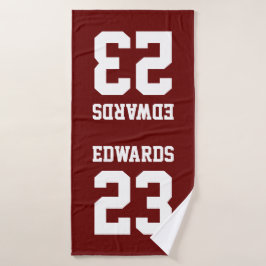 Benutzerdefinierte Sportarten mit Namen Badehandtuch