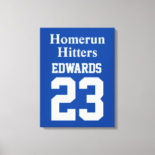 Benutzerdefinierte Sportarten mit Teamname Leinwanddruck