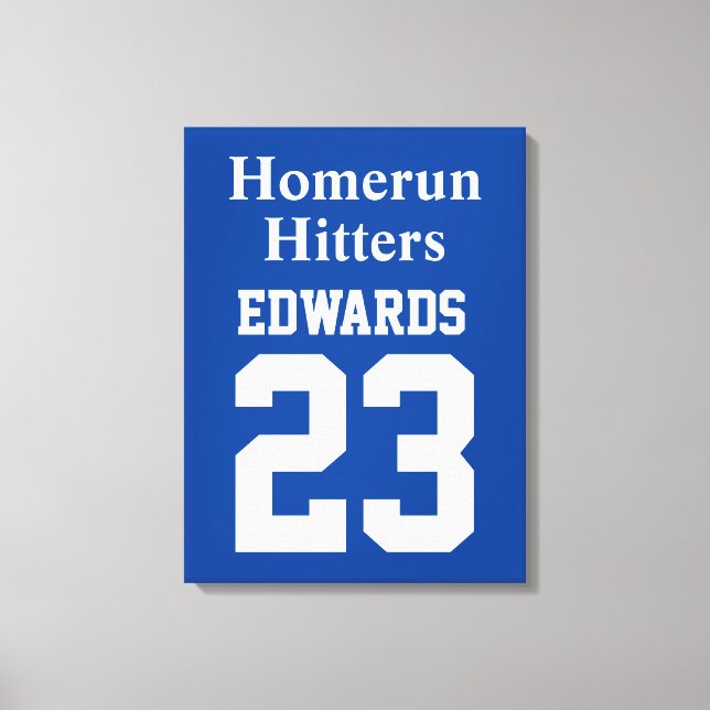 Benutzerdefinierte Sportarten mit Teamname Leinwanddruck (Vorderseite)