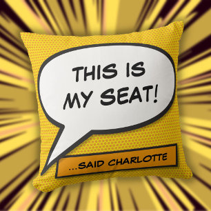 Benutzerdefinierte Sprechblase Lustig Comic-Book Kissen