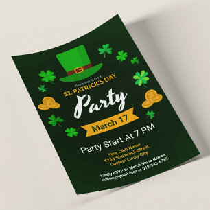 Benutzerdefinierte St. Patrick's Day Club Party Ve Flyer