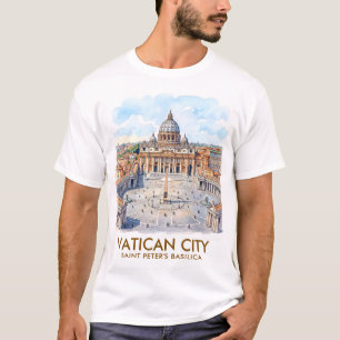 Benutzerdefinierte St. Petersbasilika Vatikanstadt T-Shirt