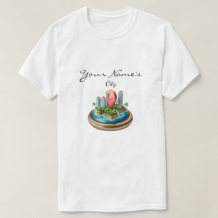 Benutzerdefinierte Stadtkarte T-Shirt