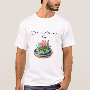 Benutzerdefinierte Stadtkarte T-Shirt