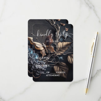 Benutzerdefinierte Steampunk-Metall-Schmetterling- RSVP Karte