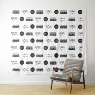 Benutzerdefinierte Step-and-Repeat-Firma Sponsorlo Wandteppich