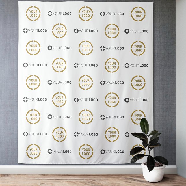 Benutzerdefinierte Step & Repeat Zwei-Logo-Event-K Wandteppich (Custom Step & Repeat two Logo Event Backdrop)