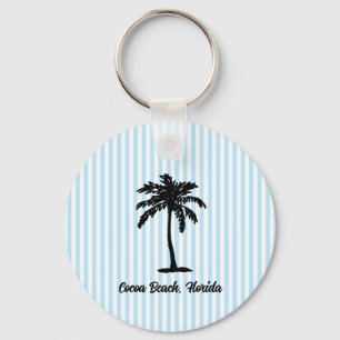 Benutzerdefinierte Strandpalme Baum Marine Blaustr Schlüsselanhänger