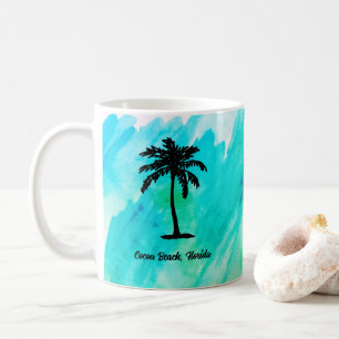 Benutzerdefinierte Strandpalme Nautical Kaffeetasse