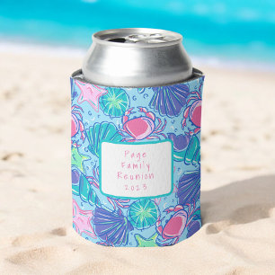 Benutzerdefinierte Strandwochenende mit rosa Krabb Dosenkühler