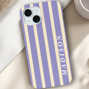 Benutzerdefinierte Streifen Beige Lila Case-Mate iPhone Hülle