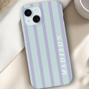 Benutzerdefinierte Streifen Lavendel Minze Case-Mate iPhone Hülle
