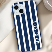 Benutzerdefinierte Streifen Navy Blau Weiß