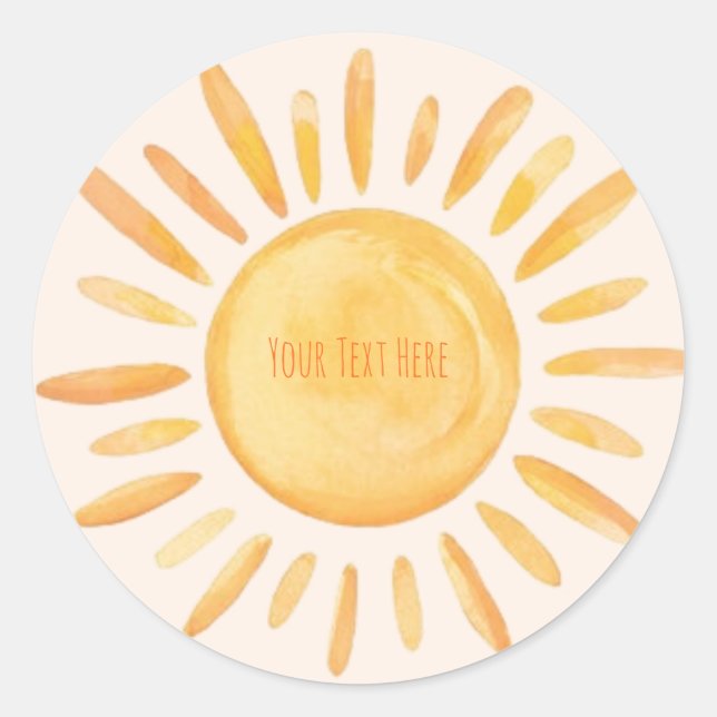 Benutzerdefinierte Sun-Sticker Runder Aufkleber (Vorderseite)