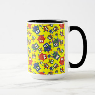 Benutzerdefinierte süße Eulen Kaffeetasse, Rot, Bl Tasse