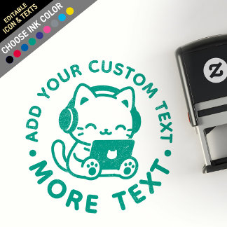 Benutzerdefinierte süße Kawaii Chibi Lo-Fi-Studien Permastempel