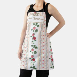Benutzerdefinierte süße retro süße Erdbeere Pink Schürze