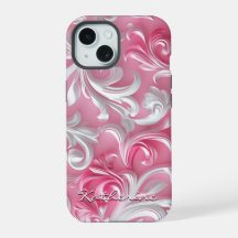Benutzerdefinierte süße rosa Blumen iPhone-Hülle| 