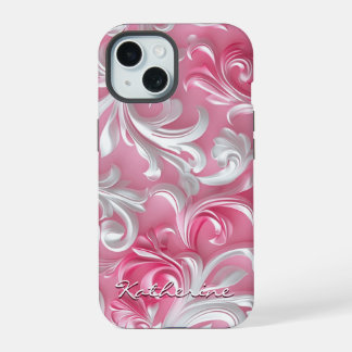 Benutzerdefinierte süße rosa Blumen iPhone-Hülle|  iPhone 15 Hülle