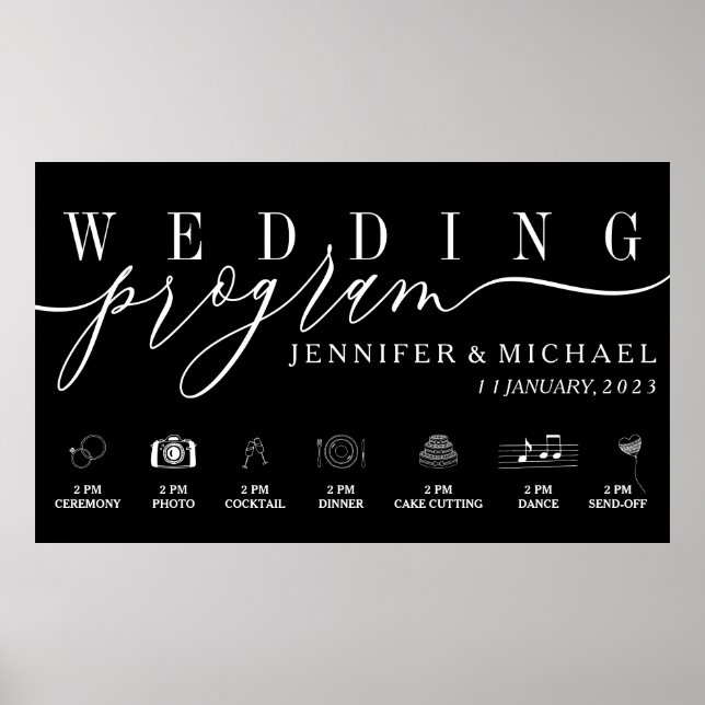 Benutzerdefinierte Symbole für das Black Wedding P Poster (Vorne)