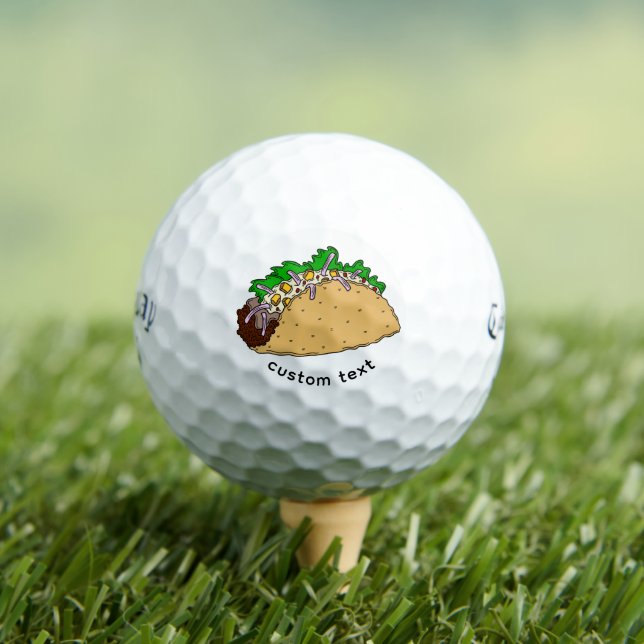Benutzerdefinierte Taco-Design-Golfbälle - Lustige Golfball (Insitu T-Shirt)