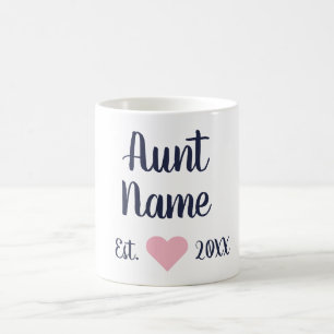Benutzerdefinierte Tante etablierte Navy & Pink-Ta Kaffeetasse