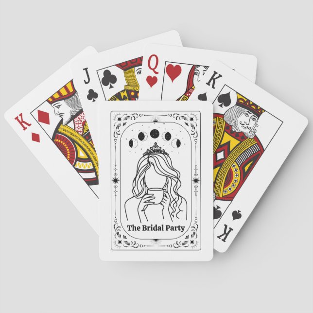 Benutzerdefinierte Tarot Braut Brautjungfer Jungge Spielkarten (Rückseite)