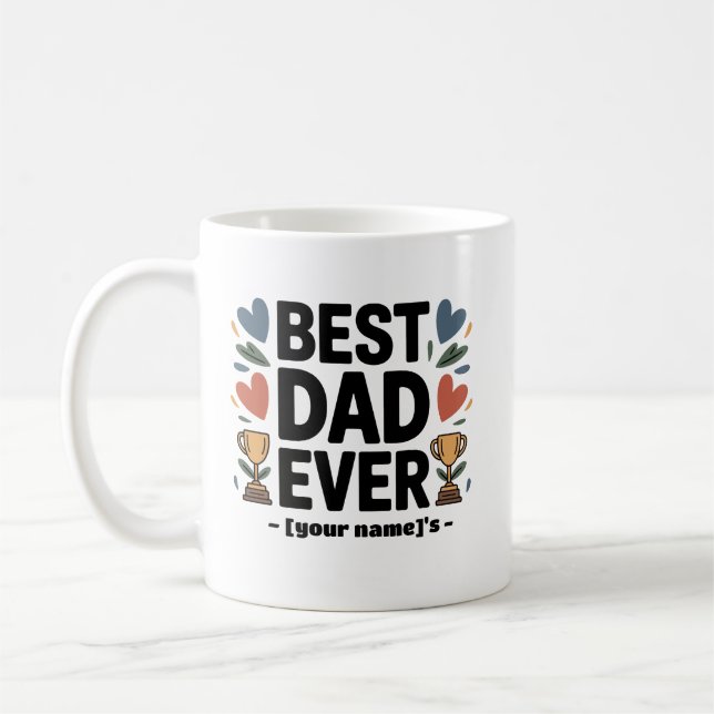 Benutzerdefinierte Tasse "Bester Vater je - [Name  (Links)