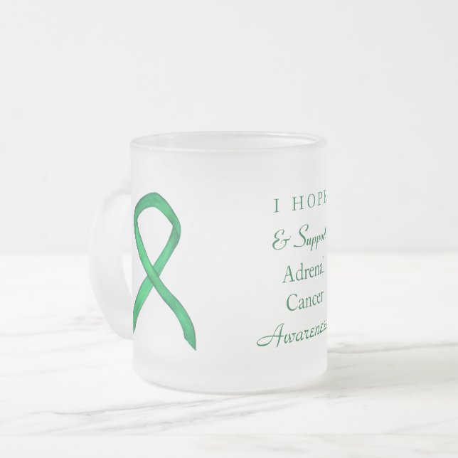 Benutzerdefinierte Tasse des grünen Bewusstseins f (Vorderseite Links)